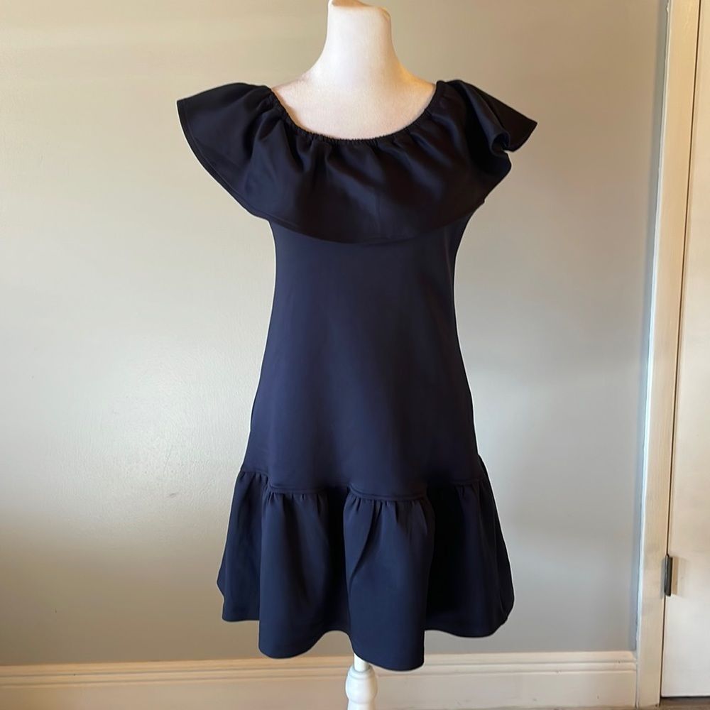 [Chelsea Gunn] Navy Blue Off The Shoulders Dress - Size XS NWT